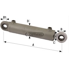 Cilindro di sterzo Lunghezza 355 mm 80412 Ognibene