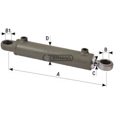 Cilindro di sterzo Lunghezza 357 mm 80454 Ognibene