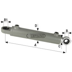 Cilindro di sterzo Lunghezza 360 mm 84032 Ognibene