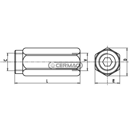 5-Bar-Rückschlagventil für Wärmetauscher (Bypass) 3/4"-Gasgewinde 83957