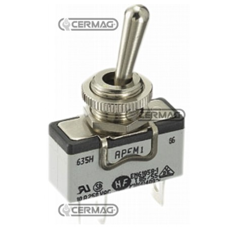 Single-pole toggle switch with 2 faston OFF-ON connections 250V 15A 35921 | NewgardenAgri.com