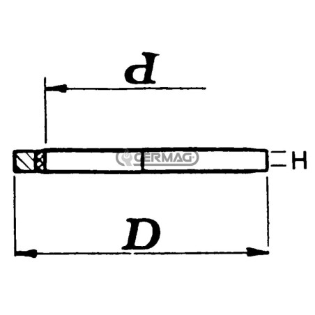 Arandela de sellado "BONDED" Diámetro 42,90 mm - 1"1/4 Gas 81190