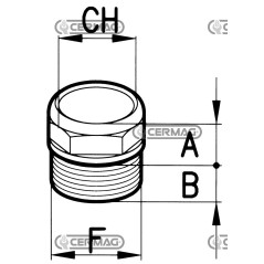 Tapón de ventilación metálico con válvula Rosca F 1/4" Gas 81462 Miselli