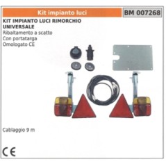 Universal trailer light kit snap-on tilting with plate holder | NewgardenAgri.com