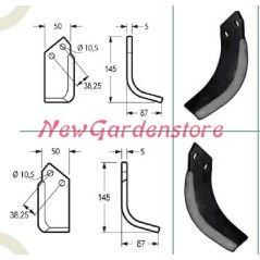 Original GOLDONI Ersatzteilhackensatz für Motorgrubber 21M 00070920 | NewgardenAgri.com