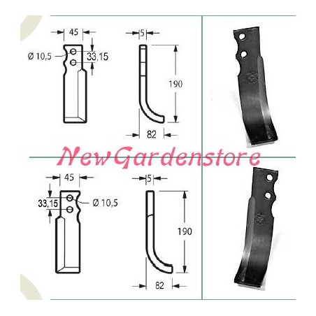 Piezas de recambio originales GOLDONI kit de azadas para motocultor 22 00070921 | NewgardenAgri.com