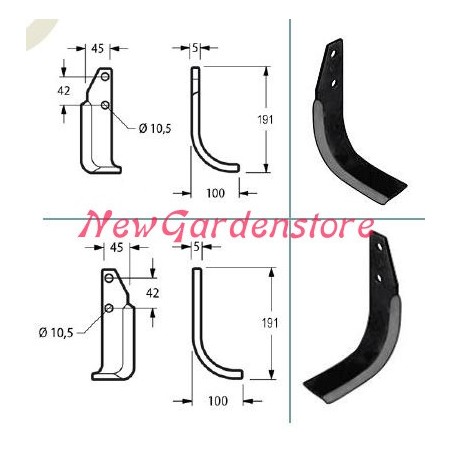 Kit de pièces détachées originales GOLDONI pour houes pour motoculteur 22M 00070922 | NewgardenAgri.com