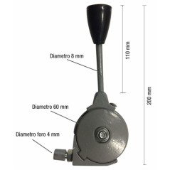 Aluminium left throttle for agricultural tractor 01258