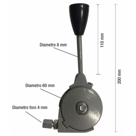 Aluminium left throttle for agricultural tractor 01258