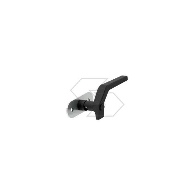 Left-side window closing handle for agricultural tractor door