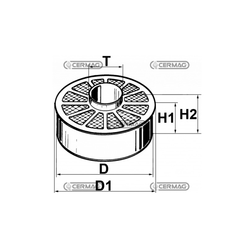 Interchangeable filter mass for LOMBARDINI 5LD 625-3 agricultural machine motor