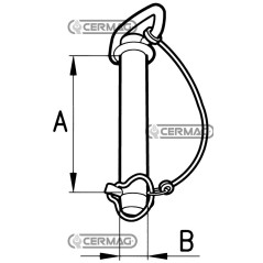 Pasador de enganche de remolque Diámetro 22x160 mm 98112