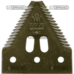 Sezione lama per mietitrebbia - Z.14 Piatto 3" - 80x2.7 mm Tipo Rigata sopra 46221 | NewgardenAgri.com