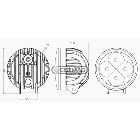 Luz de trabajo LED 95100 de 630 lm