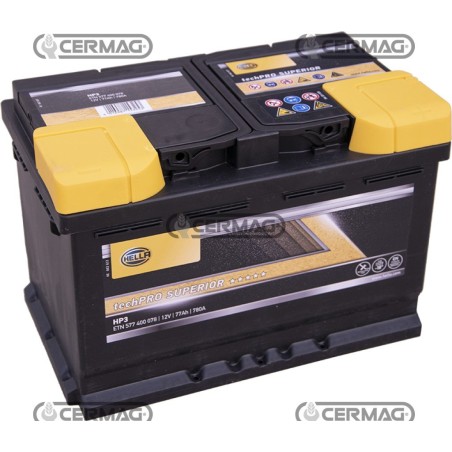 Batteria standard 12V - HELLA Capacità 80 Ah Polo positivo Destra 36103 HELLA | NewgardenAgri.com