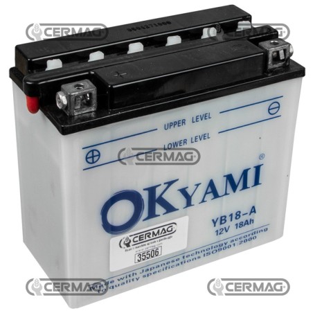 Batería con alta potencia de arranque para arranque eléctrico. Capacidad: 18 Ah. Polo positivo: Izquierda. 35506 | NewgardenA...