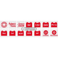 Carica batterie 6/12/24V - PULSE+ 30 37017 Telwin