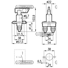 100A Battery Disconnect Switch 37134 MENBER'S