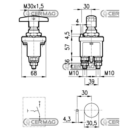 250A 37135 MENBER'S battery disconnect switch