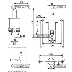 Einpoliger Batterietrennschalter 36194 COBO
