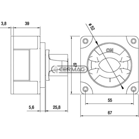 300A MANUAL ROTARY BATTERY DISCONNECT SWITCH 36544