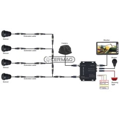 Kit de radar trasero con cámara de vídeo de 7" y sensores 37131