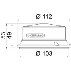 12/24V LED FLASH LAMP WITH MAGNETIC BASE with 3-screw fixing 36776 COBO