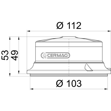 12/24V LED FLASH LAMP WITH MAGNETIC BASE with 3-screw fixing 36776 COBO