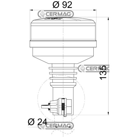 LAMPADA FLASH A LED 12/24V AD INNESTO TUBOLARE 36777 COBO