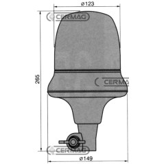 COBO 36020 12V FLEXIBLE ROD ROTATING LAMP