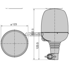 LAMPADA ROTANTE 12V AD ASTA FLEX COMPACT 36441 COBO