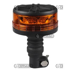 Baliza giratoria LED con varilla flexible 12-24V Altura 150 mm Diámetro 109,3 mm LED 95120 | NewgardenAgri.com