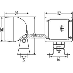 FARO DA LAVORO FF®-H3 "ULTRA BEAM STANDARD" 36371 HELLA