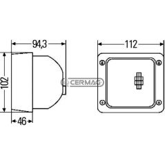 FARO DA LAVORO FF®-H3 "ULTRA BEAM STANDARD" CON OTTICA PER UN'AMPIA ILLUMINAZIONE DEL CAMPO ESTESO, ATTACCO AMP 36263 HELLA