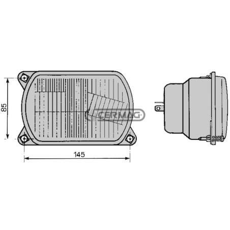 Einbauleuchte mit Lampenfassung für CNH (SX) 36653 COBO