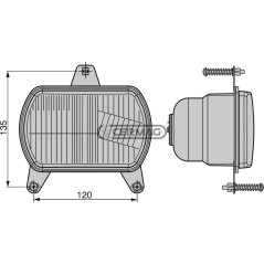 2-light front light for CNH 36995 COBO