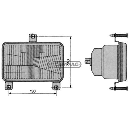 2-LIGHT HALOGEN HEADLIGHT 36494 COBO