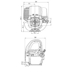 Motobomba de aluminio autocebante ZANETTI ZBP25-35BA gasolina cabeza baja | NewgardenAgri.com