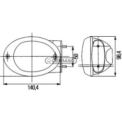 Fanale sinistro con luce di posizione anteriore e indicatore di direzione 36529 HELLA