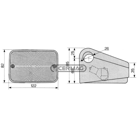 2-LIGHT HEADLIGHT FOR FIAT - JOHN DEERE 35885 COBO