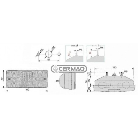 FANALE POSTERIORE PER CNH 36607 COBO