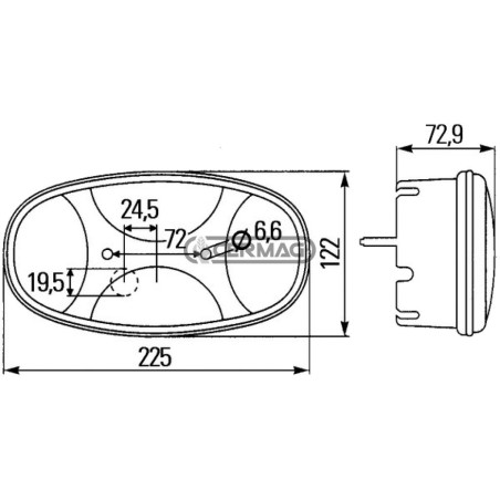 HELLA 36896 LUZ TRASERA COMBINADA CON LUZ DE MARCHA ATRÁS