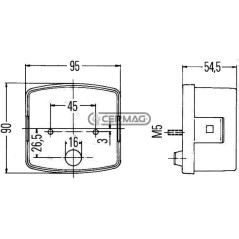 HELLA 36314 LUZ TRASERA COMBINADA SIN LUZ DE MATRÍCULA