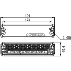 4-FUNCTION COLORLESS FULL LED REAR LIGHT 36442 LED