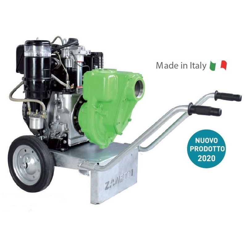 ZANETTI PS80-510AGE gusseiserne selbstansaugende Dieselmotorpumpe mit Fronttank