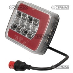 Fanale posteriore sinistro con luce targa 12V-24V 37227 LED | NewgardenAgri.com