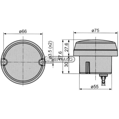 COBO 36425 75mm LED-Blinker