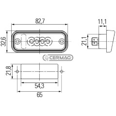 FANALE TARGA - LED 36885 HELLA