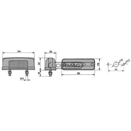 FANALE TARGA 35124 HELLA