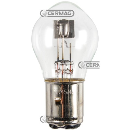 Bombilla de 2 luces Voltaje 12 V Potencia 40/45 W Casquillo BA20D 35157 CERMAG | NewgardenAgri.com